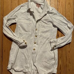 Women's White Button-Up Jacket